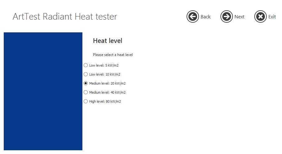 radiant heat test